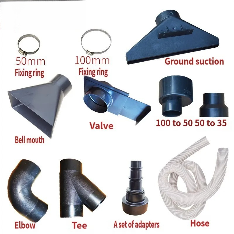 Vacuum Woodworking - وصلة أنبوب شفط صناعية ثلاثية الاتجاهات
