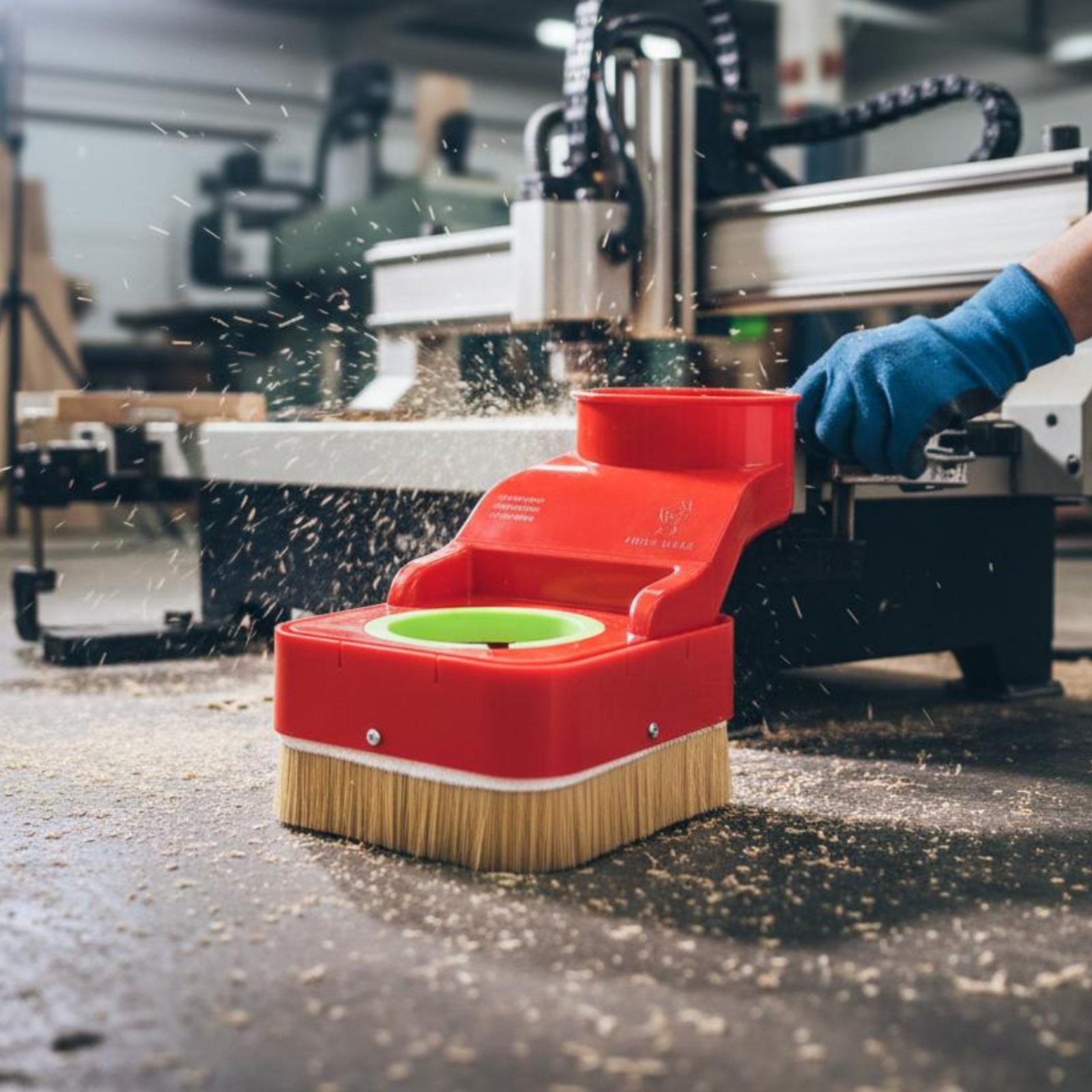 Vacuum Woodworking - غطاء غبار لماكينة راوتر CNC، فرشاة