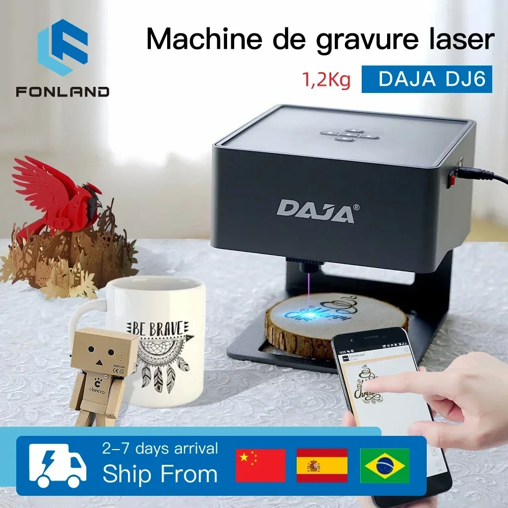 Woodworking Logo - FONLAND DJ6 الليزر حفارة التصنيع باستخدام