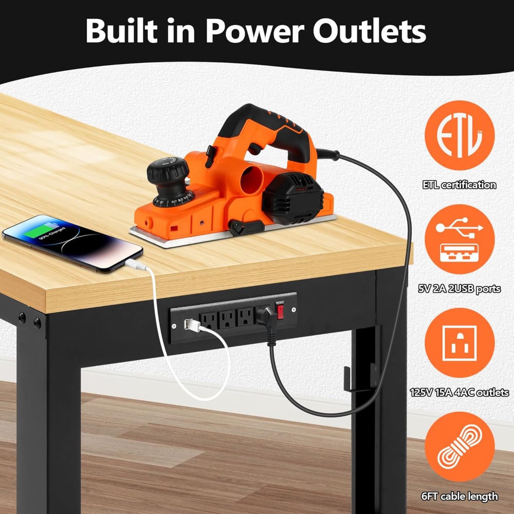 منضدة عمل قابلة للتعديل، مقعد  - مراجعة Woodworking Garage وسعره