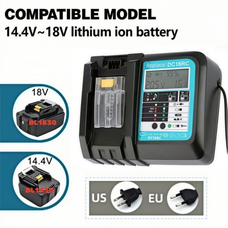شاحن سريع DC18RC مع مروحة لبطا - مراجعة Makita Drill Hp1640 وسعره