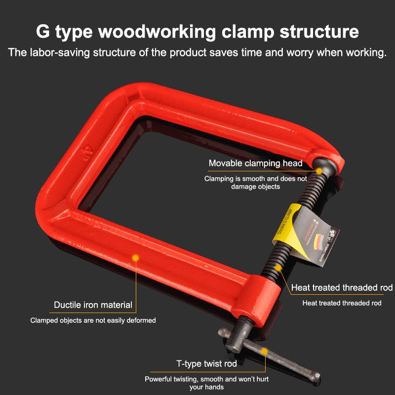 مشبك G عميق المدى، مشبك C مقاس - مراجعة Woodworking Industries وسعره