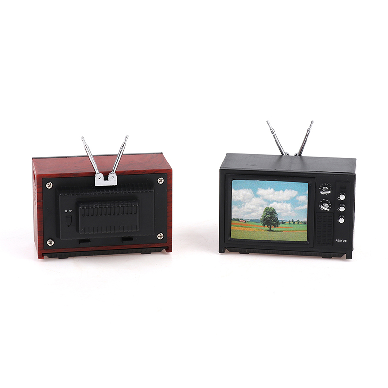 1 قطعة 1/12 دمية صغيرة التلفزي - مراجعة Woodworking Tv وسعره