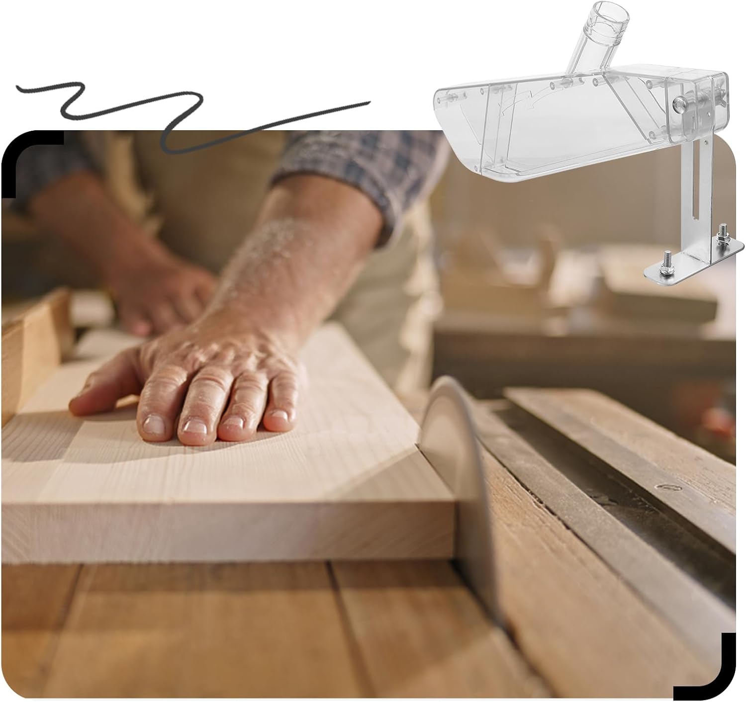 غطاء حماية شفاف لمنشار الطاولة - مراجعة Vacuum Woodworking وسعره
